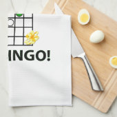 BINGO Ik wil een bingo voor Kerstmis. Theedoek (Quarter Fold)