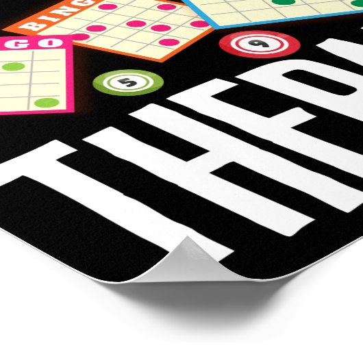 Bingo is beter dan Therapy Funny Lucky Gambling Poster (Hoek)