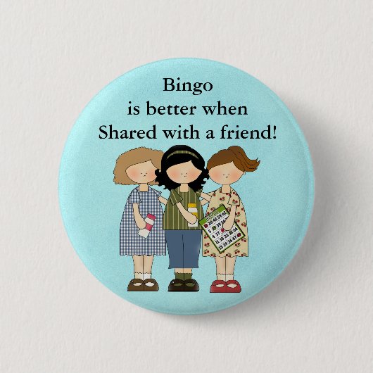 Bingo is beter wanneer de knoop ronde button 5,7 cm (Voorkant)