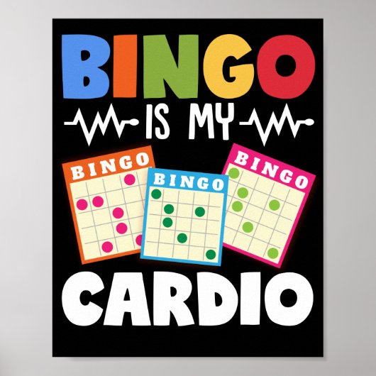Bingo is mijn cardio grappy Lucky Gambling Poster (Voorkant)