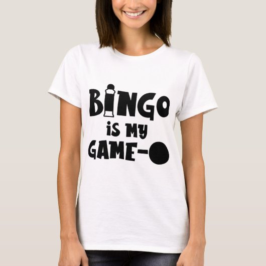 Bingo is mijn game Bingo Player Funny T-shirt (Voorkant)