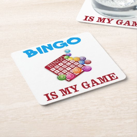 BINGO IS MIJN GAME KARTONNEN ONDERZETTERS (Schuin)