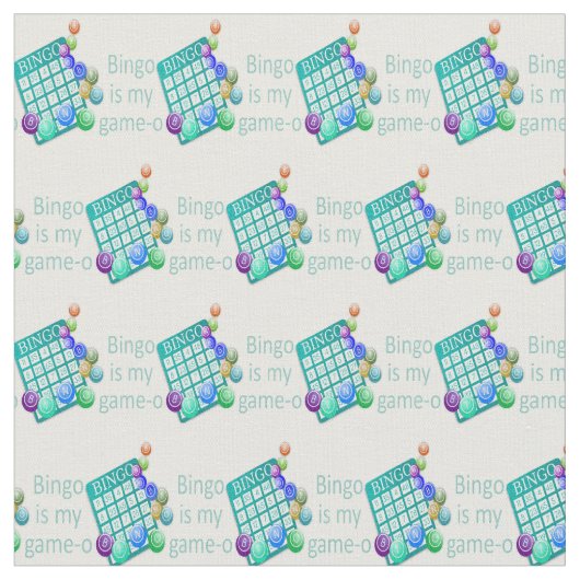 Bingo is mijn Game-O Fun Quote Stof (Close Up)