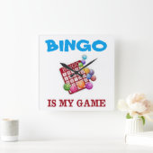 BINGO IS MIJN GAME VIERKANTE KLOK (Huis)