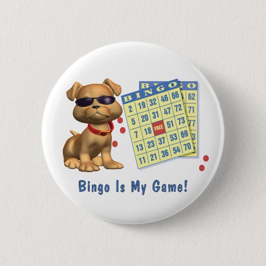 Bingo is mijn spel! ronde button 5,7 cm (Voorkant)