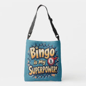 Bingo is mijn Superpower Retro Bingo liefde Crossbody Tas (Achterkant)