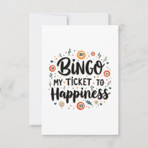 Bingo is mijn ticket naar geluk Grappig Bingo spel Bedankkaart