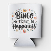 Bingo is mijn ticket naar geluk Grappig Bingo spel Blikjeskoeler (Voorkant)
