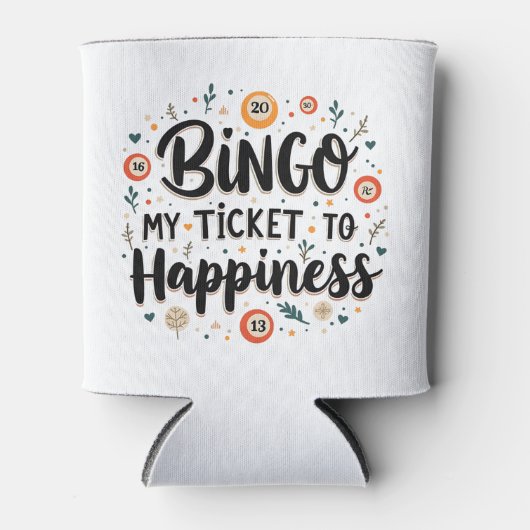 Bingo is mijn ticket naar geluk Grappig Bingo spel Blikjeskoeler (Voorkant)