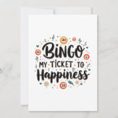 Bingo is mijn ticket naar geluk Grappig Bingo spel Kaart (Voorkant)
