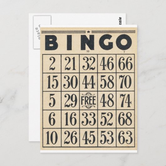  Bingo Kaart (Voorkant / Achterkant)