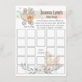 Bingo Kaart Baby shower | Beer- en Rockpaarden