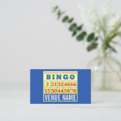 Bingo Kaart, Bingo Venue, de Industrie van het Gok Visitekaartje (Staand voorkant)