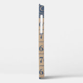 Bingo Kaart |  blauw en tan Case-Mate iPhone Case (Achterkant / Links)