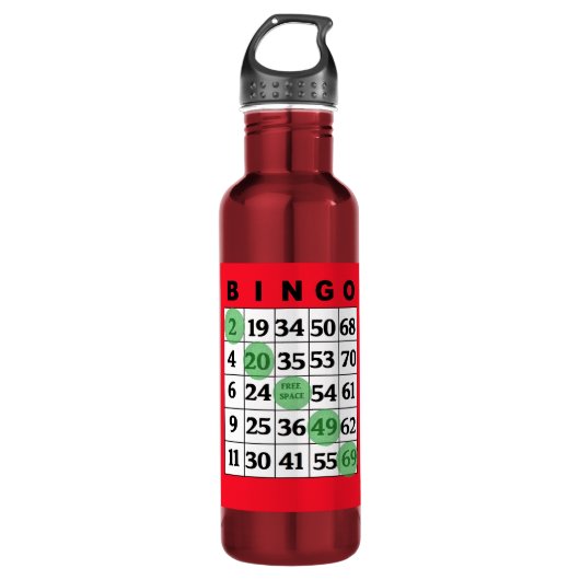 BINGO-kaart en Dabber Good Luck Water Flacon Waterfles (Voorkant)