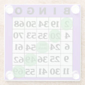 BINGO-kaart Glazen Onderzetter (Achterkant)