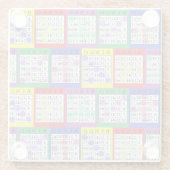 BINGO-kaart Glazen Onderzetter (Achterkant)