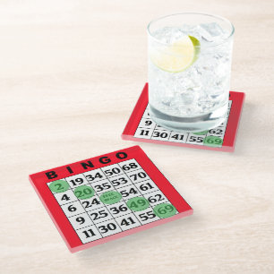 BINGO Kaart Glazen Onderzetter