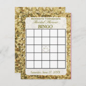 Bingo Kaart - gouden pailletten (Voorkant / Achterkant)