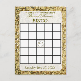 Bingo Kaart - gouden pailletten