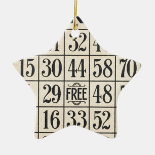 Bingo Kaart Keramisch Ornament