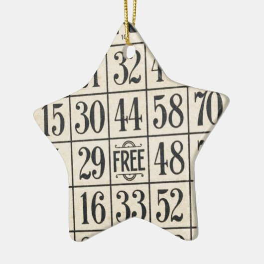  Bingo Kaart Keramisch Ornament (Links)