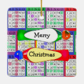 BINGO-Kaart | Kerstmis van BINGO Lover Keramisch Ornament (Achterkant)