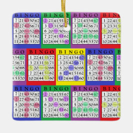 BINGO-Kaart | Kerstmis van BINGO Lover Keramisch Ornament
