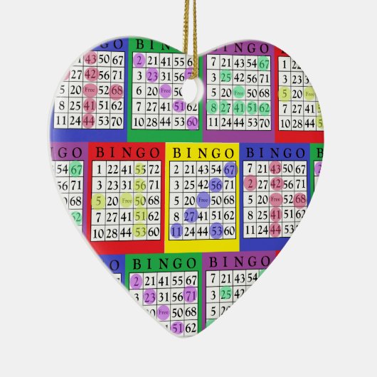 BINGO-Kaart | Kerstmis van BINGO Lover Keramisch Ornament (Rechts)