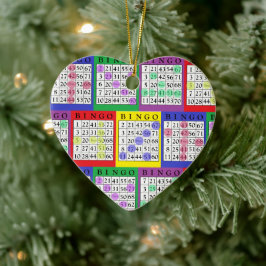 BINGO-Kaart | Kerstmis van BINGO Lover Keramisch Ornament
