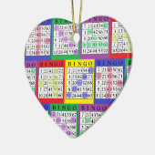 BINGO-Kaart | Kerstmis van BINGO Lover Keramisch Ornament (Links)