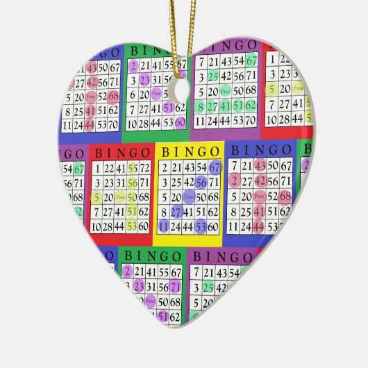 BINGO-Kaart | Kerstmis van BINGO Lover Keramisch Ornament (Links)