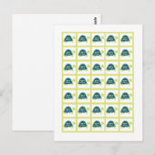 Bingo Kaart Markers Blauw Zee Schildpadden (Voorkant / Achterkant)