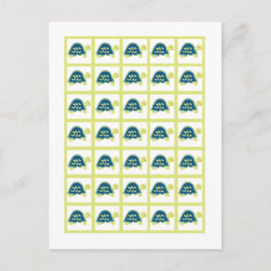 Bingo Kaart Markers Blauw Zee Schildpadden