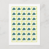 Bingo Kaart Markers Blauw Zee Schildpadden (Voorkant)