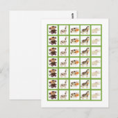 Bingo Kaart Markers Jacana Paarse Dieren (Voorkant / Achterkant)