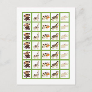 Bingo Kaart Markers Jacana Paarse Dieren