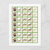 Bingo Kaart Markers Jacana Paarse Dieren (Voorkant)