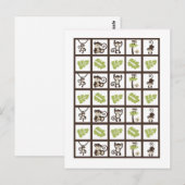 Bingo Kaart Markers Monkey Time Zoo Animal (Voorkant / Achterkant)