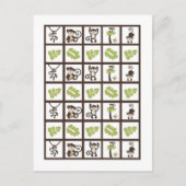 Bingo Kaart Markers Monkey Time Zoo Animal (Voorkant)