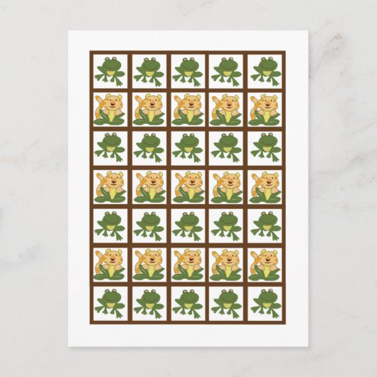 Bingo Kaart Markers Oerwoud Baby's (Voorkant)