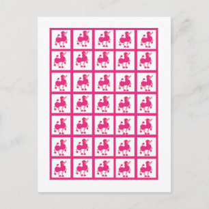 Bingo Kaart Markers Pink Poodle Paris Eiffeltoren