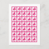 Bingo Kaart Markers Pink Poodle Paris Eiffeltoren (Voorkant)