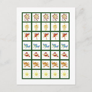 Bingo Kaart Markers Rain-forest Oerwoud Animal