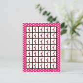 Bingo Kaart Markers Roze Mod Mom Polka Dots (Staand voorkant)