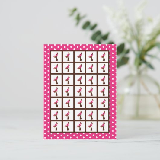 Bingo Kaart Markers Roze Mod Mom Polka Dots (Staand voorkant)
