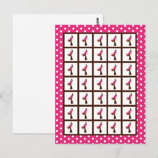 Bingo Kaart Markers Roze Mod Mom Polka Dots (Voorkant / Achterkant)