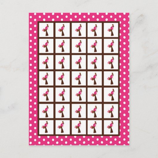 Bingo Kaart Markers Roze Mod Mom Polka Dots (Voorkant)