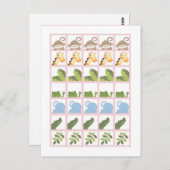 Bingo Kaart Markers Safari Oerwoud Animals Pink (Voorkant / Achterkant)