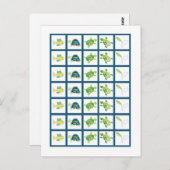 Bingo Kaart Markers Schildpad Reef Oceaan Zee Schi (Voorkant / Achterkant)